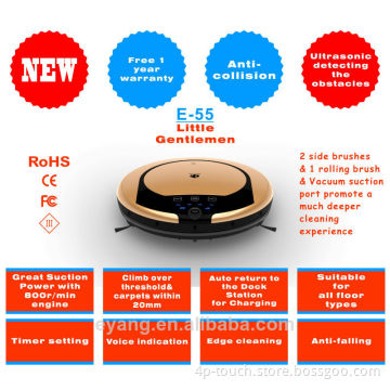 2014 New Automatic Charging Robotic Vacuum Cleaner (E55)